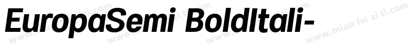 EuropaSemi BoldItali字体转换